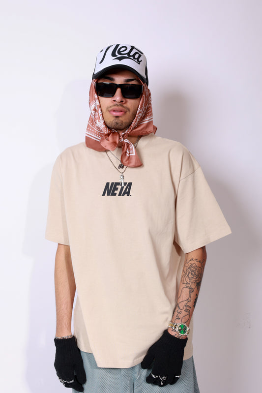 NETA crema short sleeve box tee