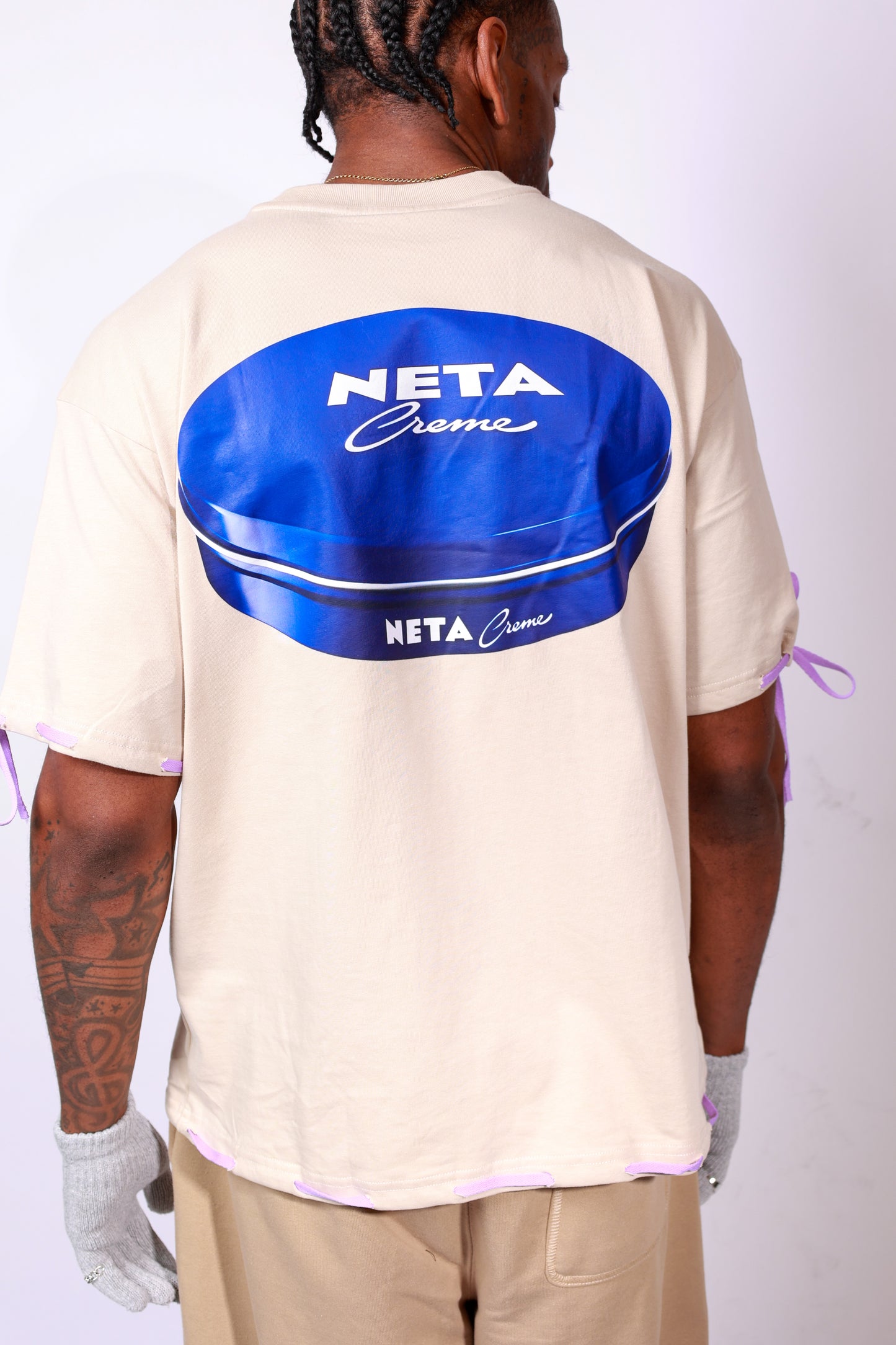 NETA crema short sleeve box tee